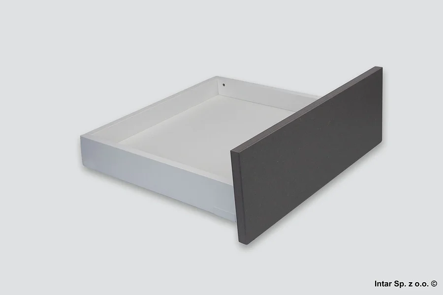 Komplet - Szuflada MERIVOBOX, 424553, Wys. M, L=500 mm, 40kg., Mocowanie frontu na wkręty ZF4.1002, Jedwabiście biały mat, BLUM Tani