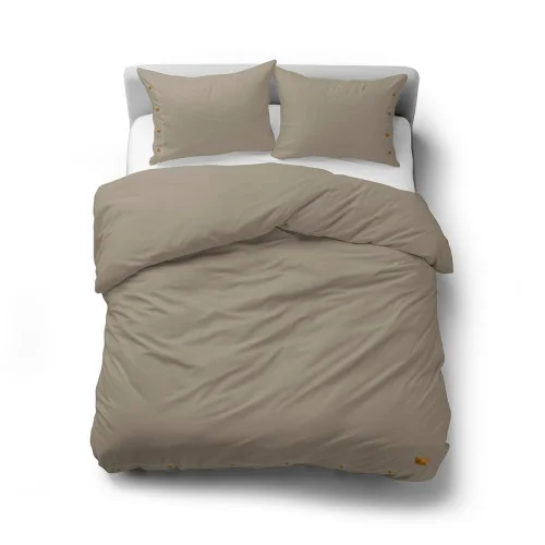 Pościel bawełniana 220x200 taupe - Pure Eco Line Obniżka ceny