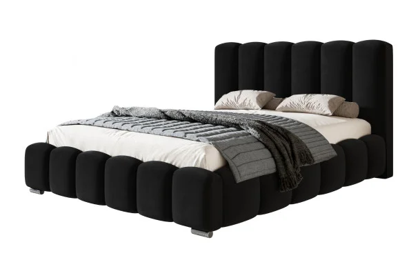Promocja Łóżko tapicerowane LUCY 160x200 ze stelażem drewnianym