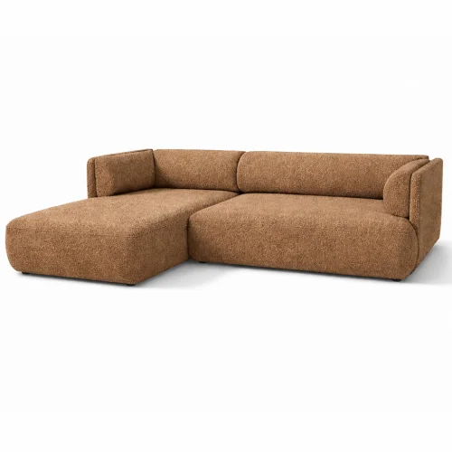 Nie przegap Narożnik z funkcją spania Cloud Mini Lewy 256 cm rogówka boucle Cappuccino