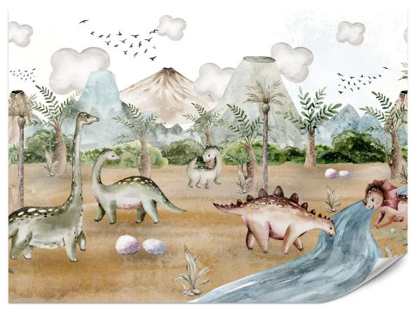 Kup teraz Fototapeta Świat dinozaurów 500x350cm