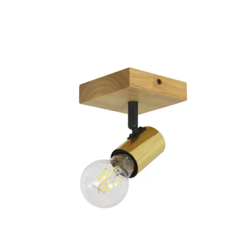 Nowy Oprawa ścienno-sufitowa LL ANBLIN G EL-1l E27 66576 LightLogic złota
