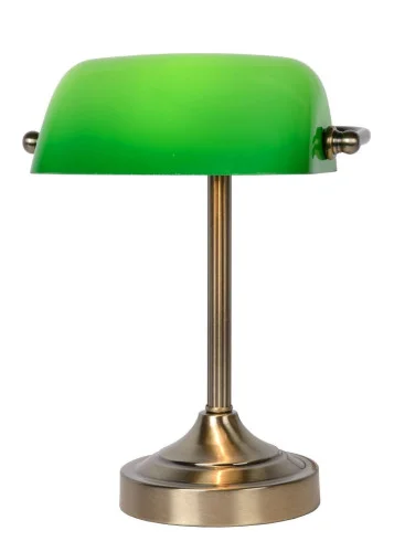 Lampka biurkowamosiądz-zielona BANKER 1xE14x40W wys:30cm Lucide Darmowa dostawa