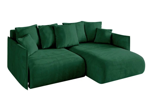 Oferta limitowana Narożnik z funkcją spania i pojemnikiem ONESK-L 216x177x72 cm Zielony