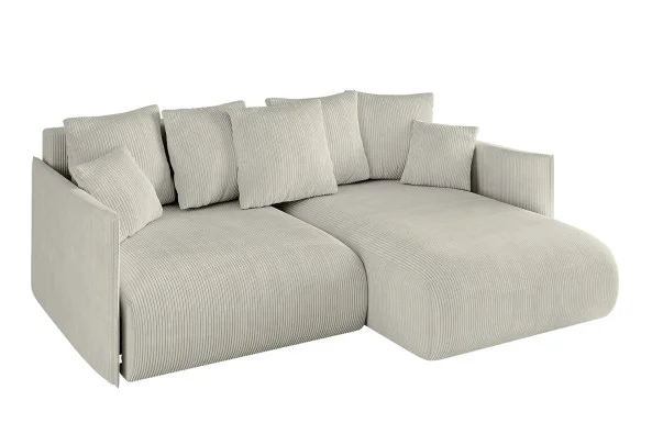 Wysoka jakość Narożnik z funkcją spania i pojemnikiem ONESK-L 216x177x72 cm Kremowy