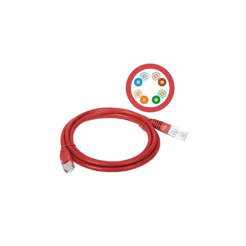 Ekspresowa dostawa Patchcord UTP kat.6 kabel sieciowy LAN 2x RJ45 linka czerwony 0,25m Alantec